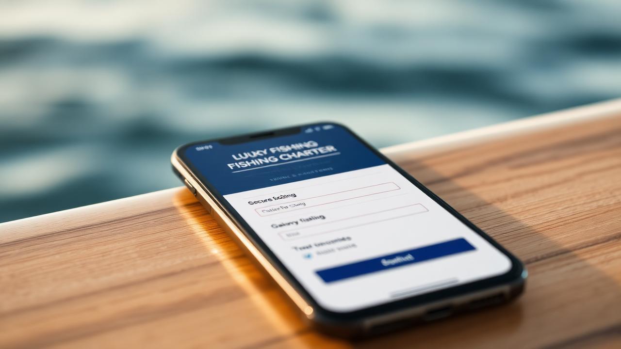 Secure booking confirmation on a phone at the dock